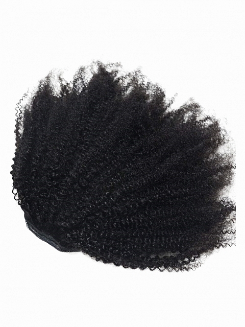 Brazilian Virgin Human Coarse Kinky Coily Hair Drawstring Ponytail(4b/4c hair texture)