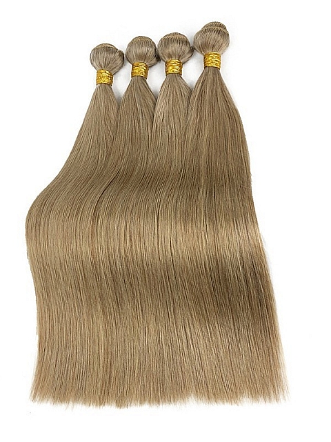 Ash Brown Straight Weave Bundle Weft Hair Extensions