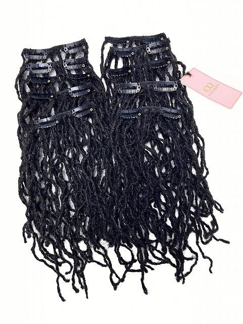 Clip-in Human Hair Interlocked Loc Extensions