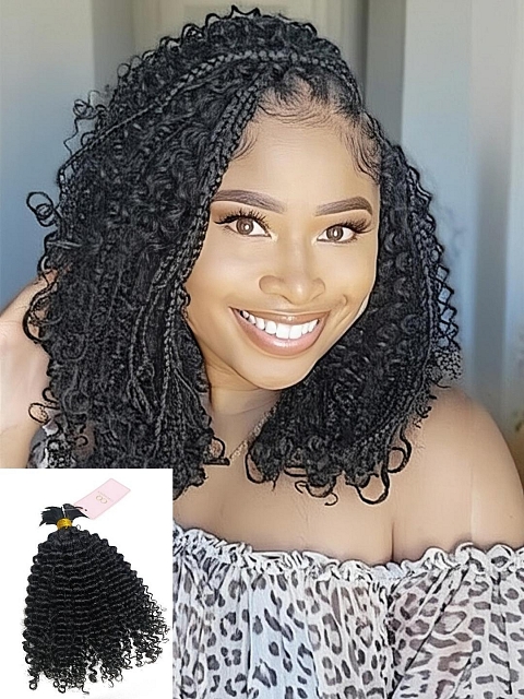 Kinky Curly Human Hair Braiding Hair
