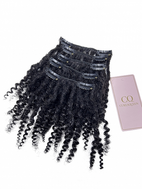 Clip-in Human Hair Goddess Loc Extensions