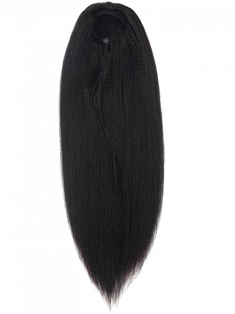 Brazilian Virgin Human Hair Light Yaki Drawstring Ponytail