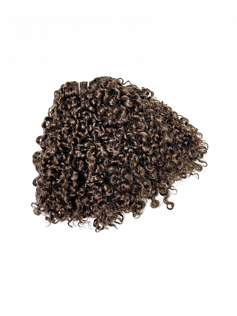 Clearance-Honey Brown Classic Weft Water Kinky Curly Clip Ins