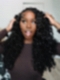 Natural Black Water Curly Bundle Weft Hair Extensions