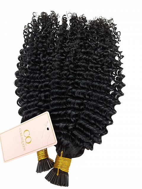 Microlinks - Kinky Curly Beads Weft / I-tips Hair Extensions