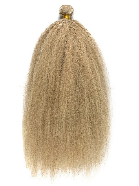 Blond Kinky Straight Weave Bundle Weft Hair Extensions