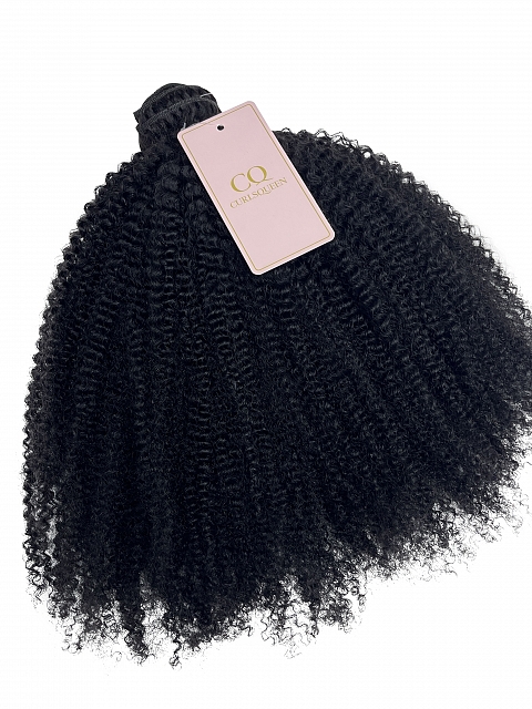 Natural Black Afro Kinky Coily Bundle Weft Hair Extensions (4b/4c Hair Texture)