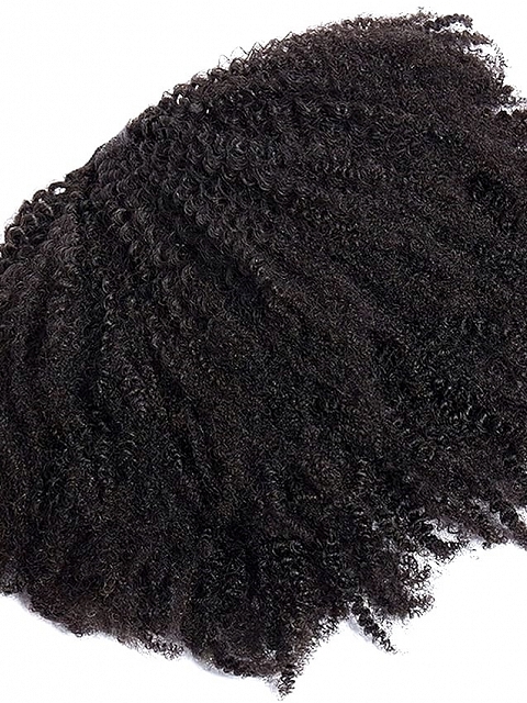 Brazilian Virgin Human Hair Water Kinky Coily Drawstring Ponytail(4a/4b hair texture)