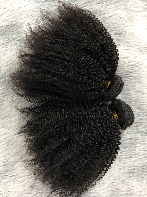 Natural Black Afro Kinky Curly Bundle Weft Hair Extensions - Home ...