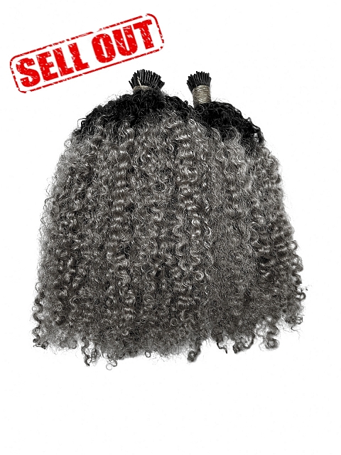 Clearance-Ombre Natural Black Roots With Luminous Blonde 150G I-tips