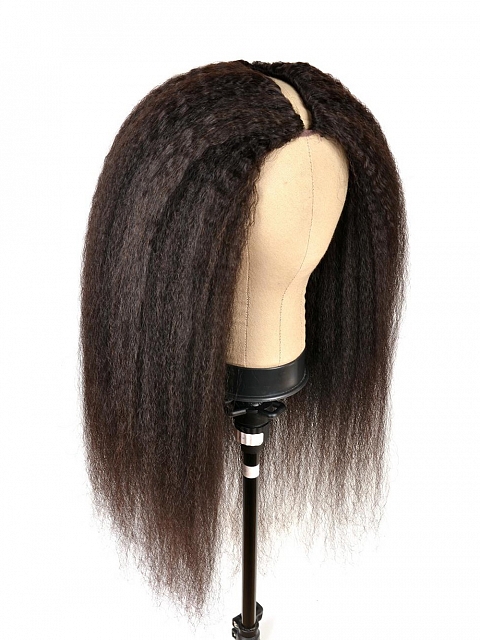 All-In-One Upgrade U Part Kinky Straight Human Hair Wig