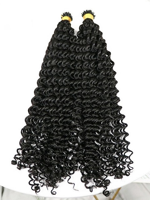 Microlinks - Spiral Curly Beads Weft / I-tips Hair Extensions