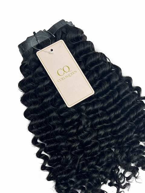 CURLSQUEEN Natural Curly Clip-In Extension Sets (3a/3b Hair Texture)