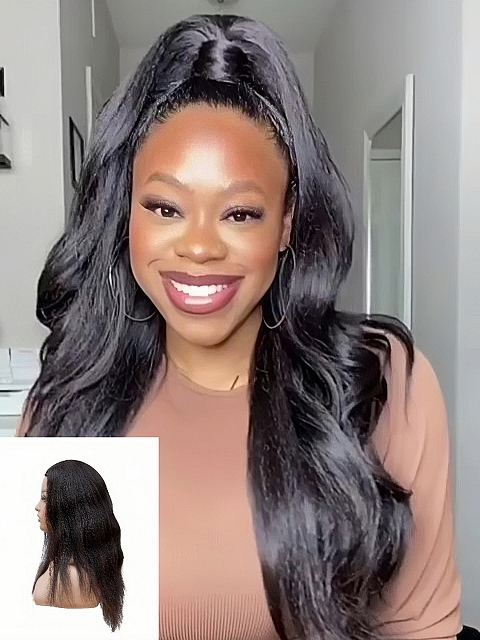 Clearance-All-In-One-Realistic Coarse Yaki Versatile Cap Wig