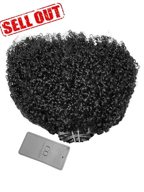 Clearance-Seamless Water Jerry Curly Clip Ins 1B Color