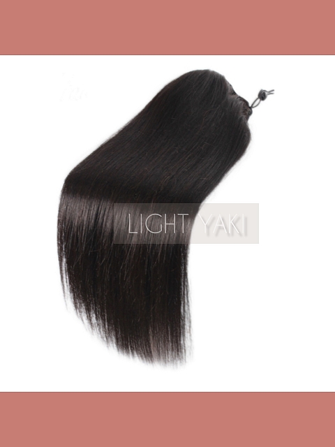 Brazilian Virgin Human Hair Textured Drawstring Ponytail