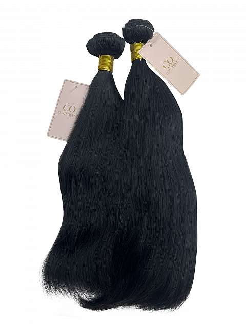 Natural Black Silky Straight Bundle Weft Hair Extensions